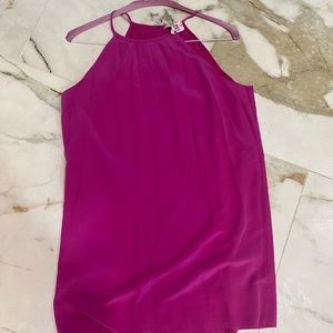 Joie fuchsia dress with button at back of neck